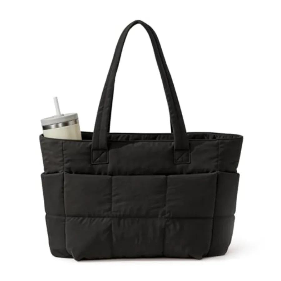 Travel Tote Bag for Women and Men, Puffer Tote with 15.6" Laptop Compartment, Lightweight Quilted Bag with Trolley Sleeve
Travel Tote Bag for Women and Men, Puffer Tote with 15.6" Laptop Compartment, Lightweight Quilted Bag with Trolley Sleeve