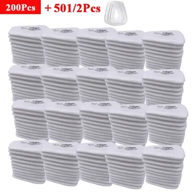 50/300pcs 5N11 Industry Cotton Filters 501 Cover Replaceable For 3M 6200/7502/6800 Gas Dust Proof Mask Respirator Accessories
50/300pcs 5N11 Industry Cotton Filters 501 Cover Replaceable For 3M 6200/7502/6800 Gas Dust Proof Mask Respirator Accessories
