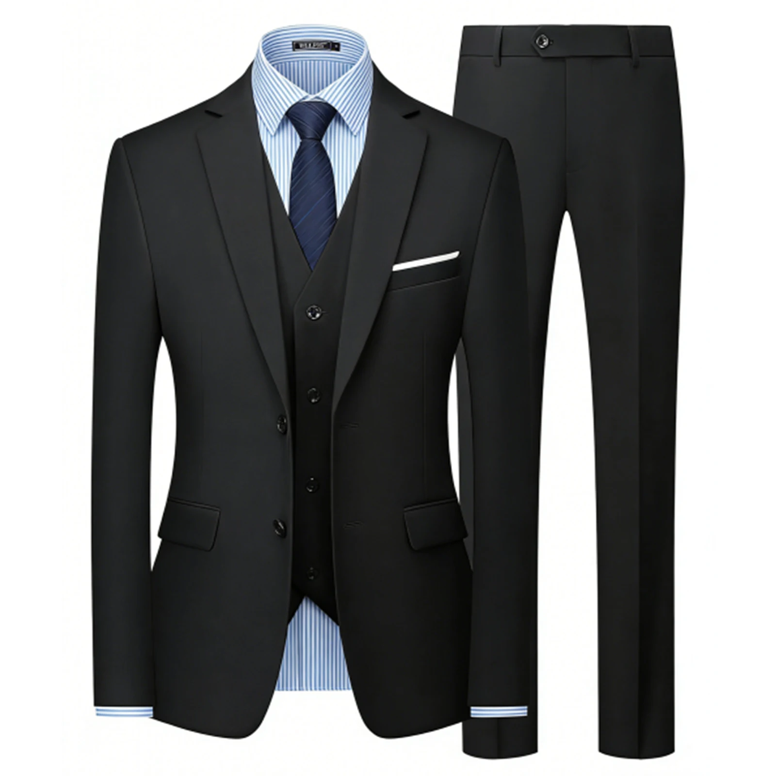 CYPTIRY Men's 3 Piece Suit Set - Classic Business Slim Fit Clothing Package Includes Blazer Pants And Shirt
CYPTIRY Men's 3 Piece Suit Set - Classic Business Slim Fit Clothing Package Includes Blazer Pants And Shirt
