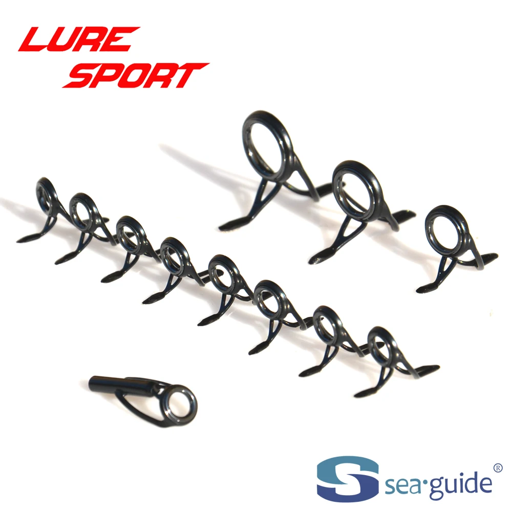 SeaGuide 12pcs BXULST6 Top BXBLSG6 BXBLSG12 Guide Cast Set Black Frame LS Ring Rod Building component Repair DIY Accessory