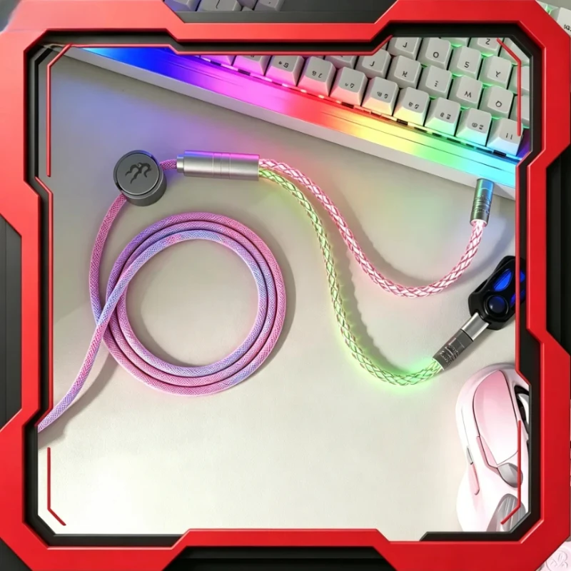 Induction Control Switch Light 1 Drag 2 8K Dual Head Type C Gaming Mouse Magnetic Shaft Keyboard 8 Strands Geek Cable Practical
Induction Control Switch Light 1 Drag 2 8K Dual Head Type C Gaming Mouse Magnetic Shaft Keyboard 8 Strands Geek Cable Practical