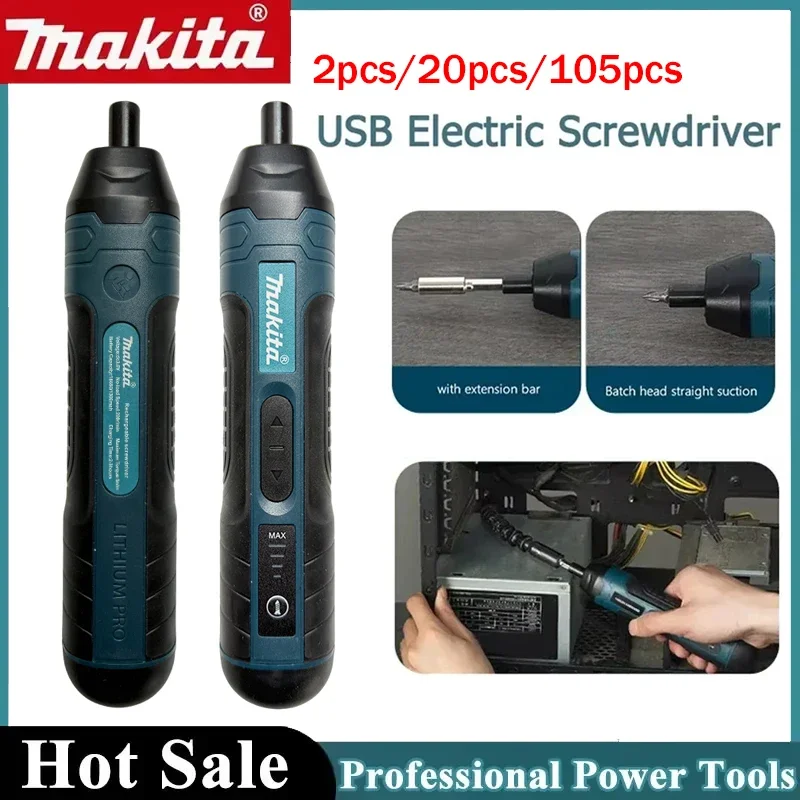 Makita Adjustable Torque Electric Screwdriver 2/20/105PCS 1300mAh Rechargeable Mini Cordless Repair Drill
Makita Adjustable Torque Electric Screwdriver 2/20/105PCS 1300mAh Rechargeable Mini Cordless Repair Drill