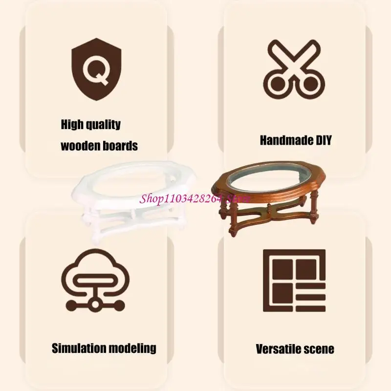Retro Mini Oval Table Model Furniture Strong Construction 1:12 Scale
Retro Mini Oval Table Model Furniture Strong Construction 1:12 Scale