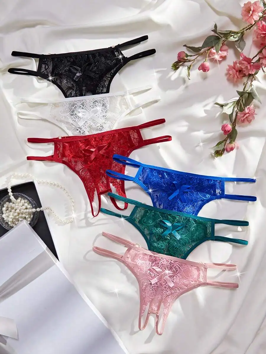 6pcs Women Lace Crotchless Panties Lingerie Set
6pcs Women Lace Crotchless Panties Lingerie Set