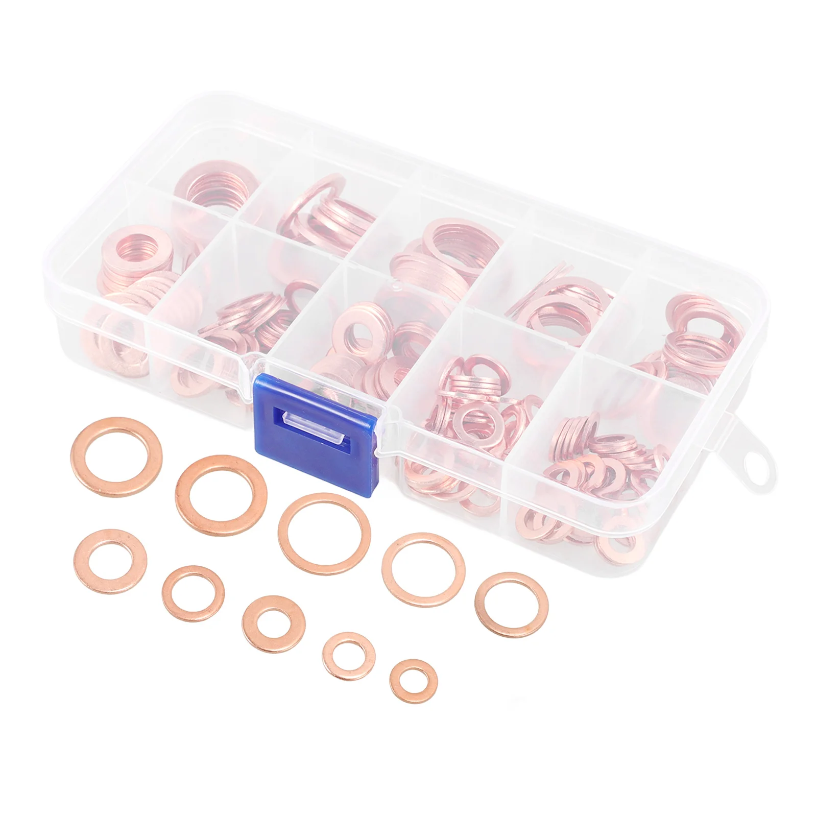 1 set Copper Washers Crush Assortment Oil Drain Sealing Gasket Kit M5 Flat Washer Set Prevent Leakage Reliable Performance
1 set Copper Washers Crush Assortment Oil Drain Sealing Gasket Kit M5 Flat Washer Set Prevent Leakage Reliable Performance