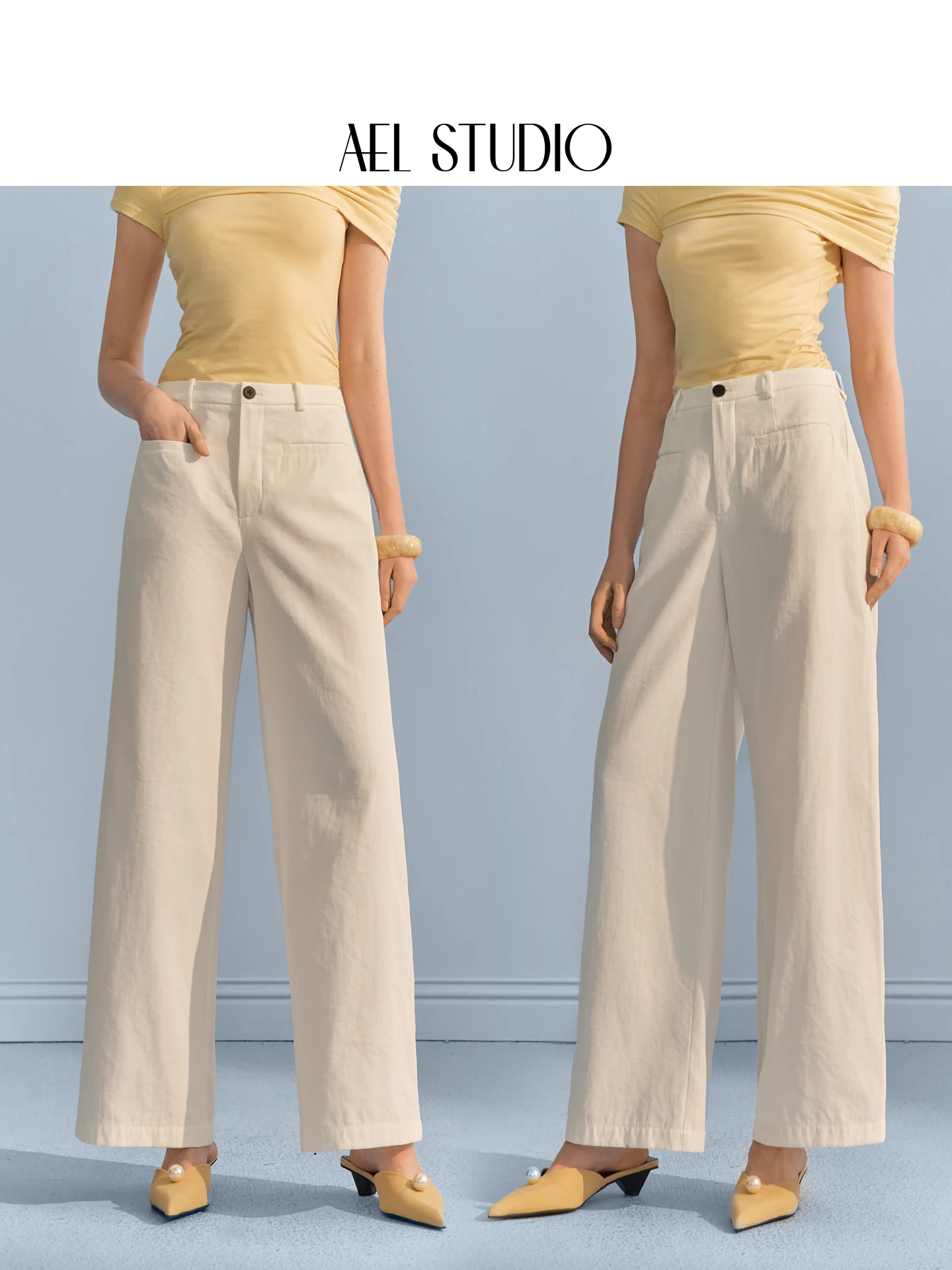 AEL Original Silk Acetate White Casual Pants Women's High Waist Wide Leg Pants Summer Versatile Commute Trousers Straight Leg
AEL Original Silk Acetate White Casual Pants Women's High Waist Wide Leg Pants Summer Versatile Commute Trousers Straight Leg