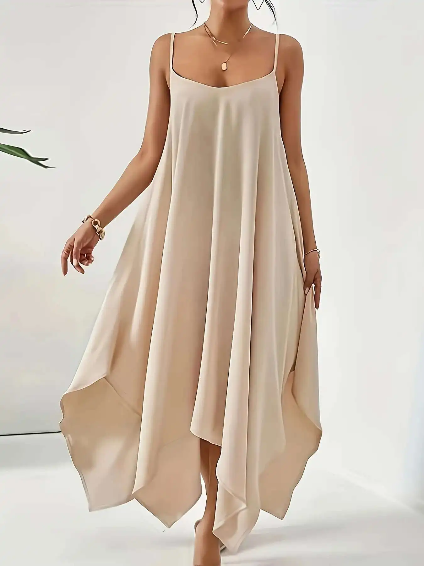 Women's Summer Fashionable and Elegant Irregular Hem Camisole Plus Size Dress Hollow Out 2025 Party Summer Elegantes Casual Y2k
Women's Summer Fashionable and Elegant Irregular Hem Camisole Plus Size Dress Hollow Out 2025 Party Summer Elegantes Casual Y2k