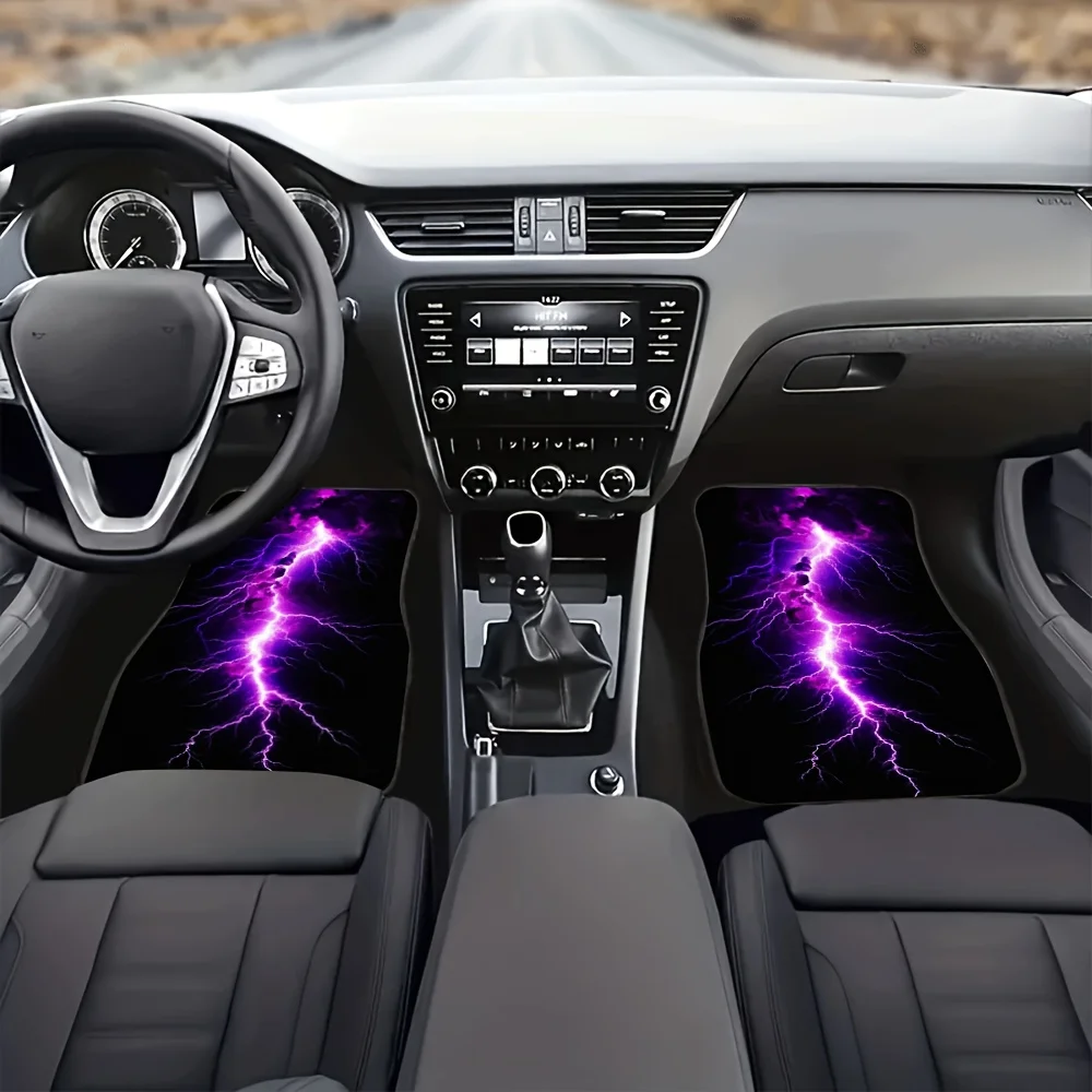 4pcs Purple Lightning Bolt Car Floor Mats Set - Fit -Slip All-Weather Protection, Blue/Pink Lightning Bolt Design (Driver/Passen
4pcs Purple Lightning Bolt Car Floor Mats Set - Fit -Slip All-Weather Protection, Blue/Pink Lightning Bolt Design (Driver/Passen