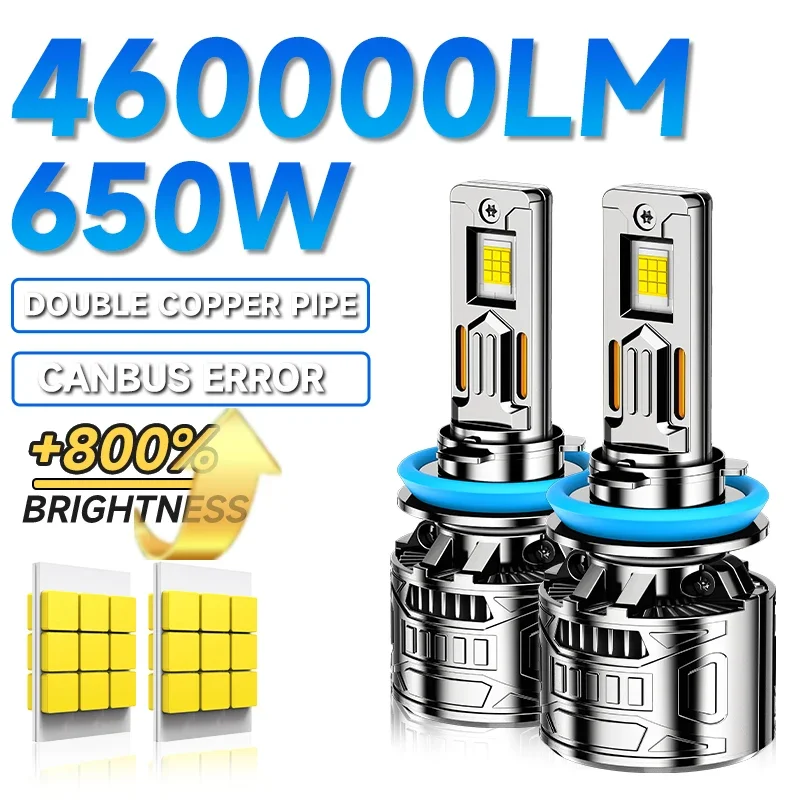 460000LM H11 LED Headlights PRO Canbus H7 H4 H1 H8 H9 9005 HB3 9006 HB4 9012 HIR2 650W Car Light 7055 CSP M8PRO 12V Fog Lamps
460000LM H11 LED Headlights PRO Canbus H7 H4 H1 H8 H9 9005 HB3 9006 HB4 9012 HIR2 650W Car Light 7055 CSP M8PRO 12V Fog Lamps
