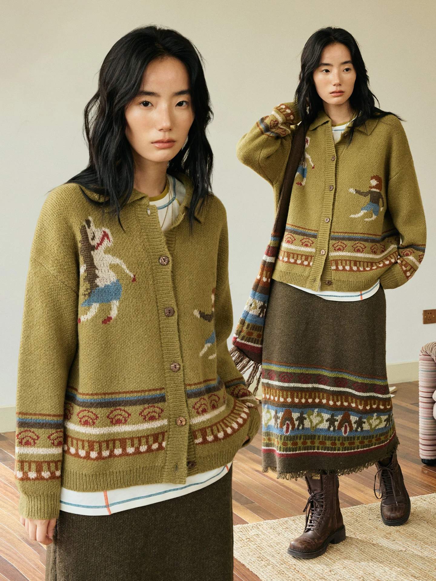 Вязаный свитер Octopusme в стиле ретро, женский кардиган свободного кроя с цветочным узором, длинный рукав, стандартный крой, осень-зима, модный
Вязаный свитер Octopusme в стиле ретро, женский кардиган свободного кроя с цветочным узором, длинный рукав, стандартный крой, осень-зима, модный