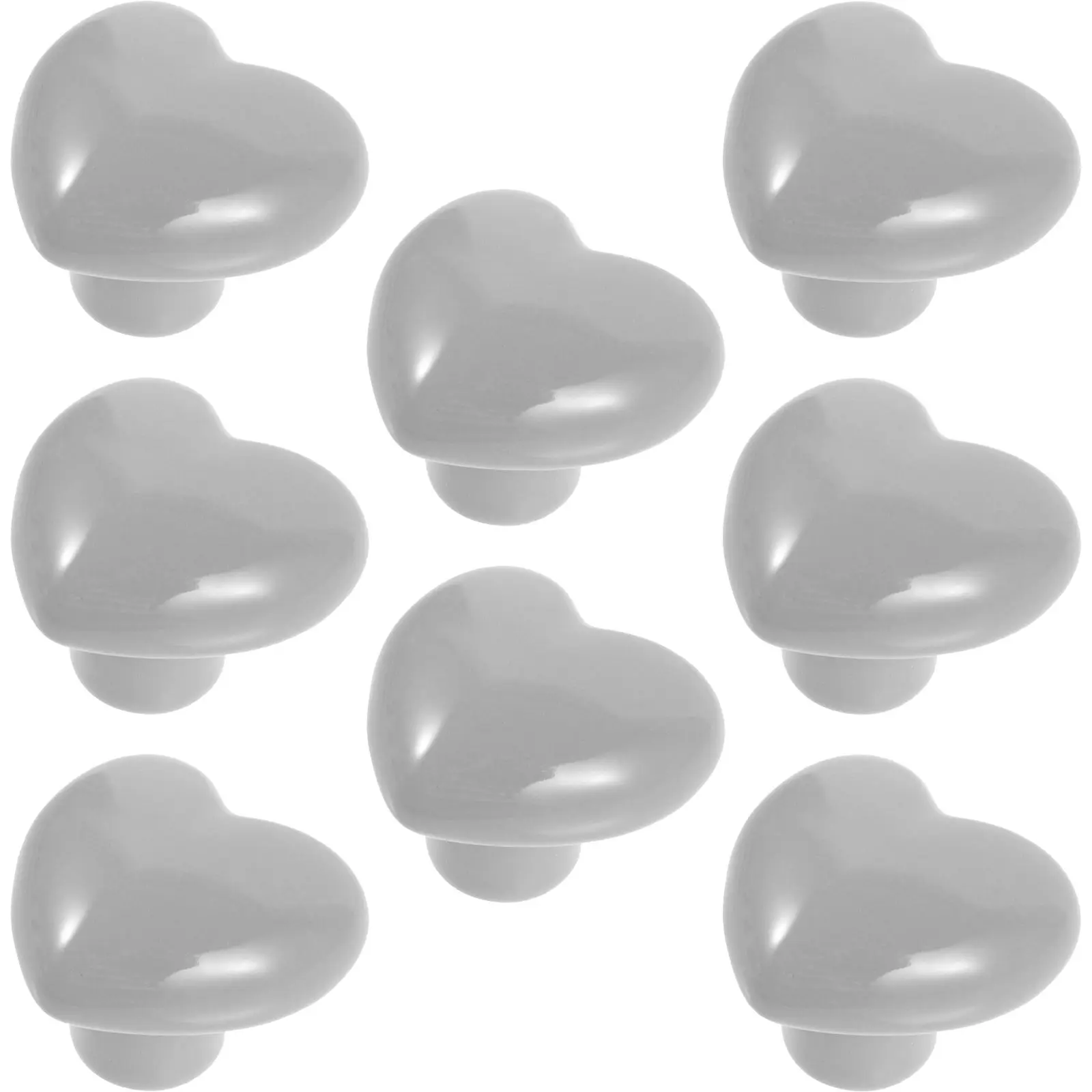 8 Pcs Ceramic Cabinet Knobs Grey Heart Shaped Pulls for Wardrobe Dresser Drawers Closet Furniture Hardware Accessories Smooth
8 Pcs Ceramic Cabinet Knobs Grey Heart Shaped Pulls for Wardrobe Dresser Drawers Closet Furniture Hardware Accessories Smooth