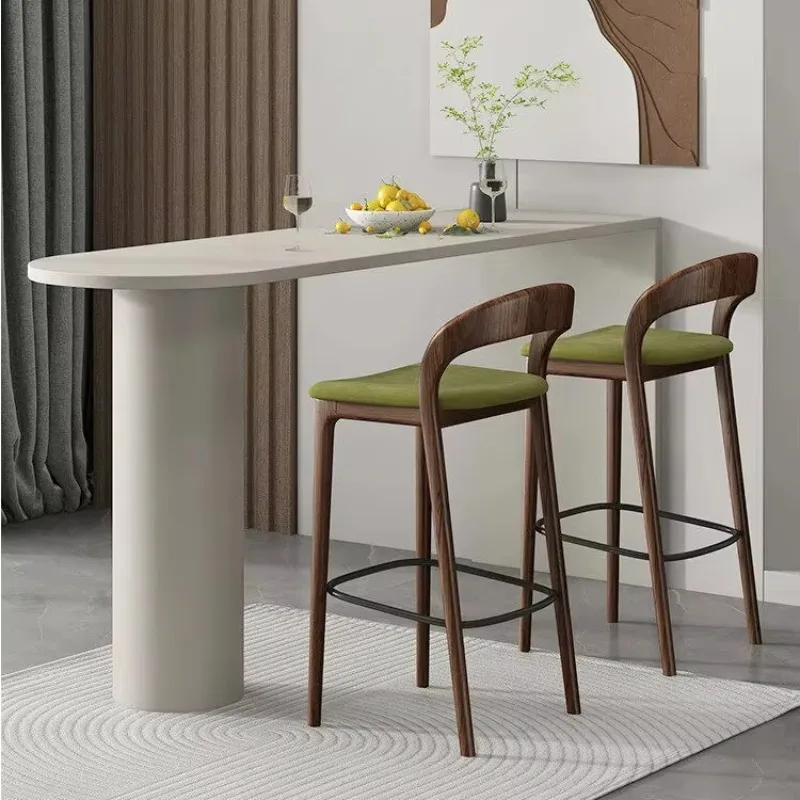 Nordic Solid Wood Bar Stool Light Luxury PU Leather Velvet Ash Wood Backrest High Chair for Cafes and Bars
Nordic Solid Wood Bar Stool Light Luxury PU Leather Velvet Ash Wood Backrest High Chair for Cafes and Bars