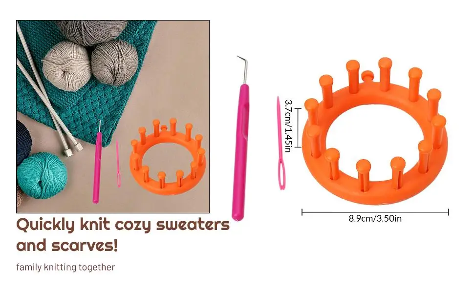 Набор для вязания на круговом станке с инструментом для защипывания, легкое устройство для плетения из пряжи своими руками для детей и начинающих
Набор для вязания на круговом станке с инструментом для защипывания, легкое устройство для плетения из пряжи своими руками для детей и начинающих