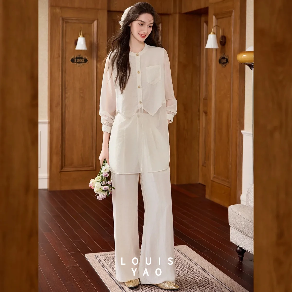 LOUISYAO Women's Two Piece Outfit 2026 Spring Autumn Fashion Elegant Long Cardigan Top + Casual Pants Women's Suit Set
LOUISYAO Women's Two Piece Outfit 2026 Spring Autumn Fashion Elegant Long Cardigan Top + Casual Pants Women's Suit Set