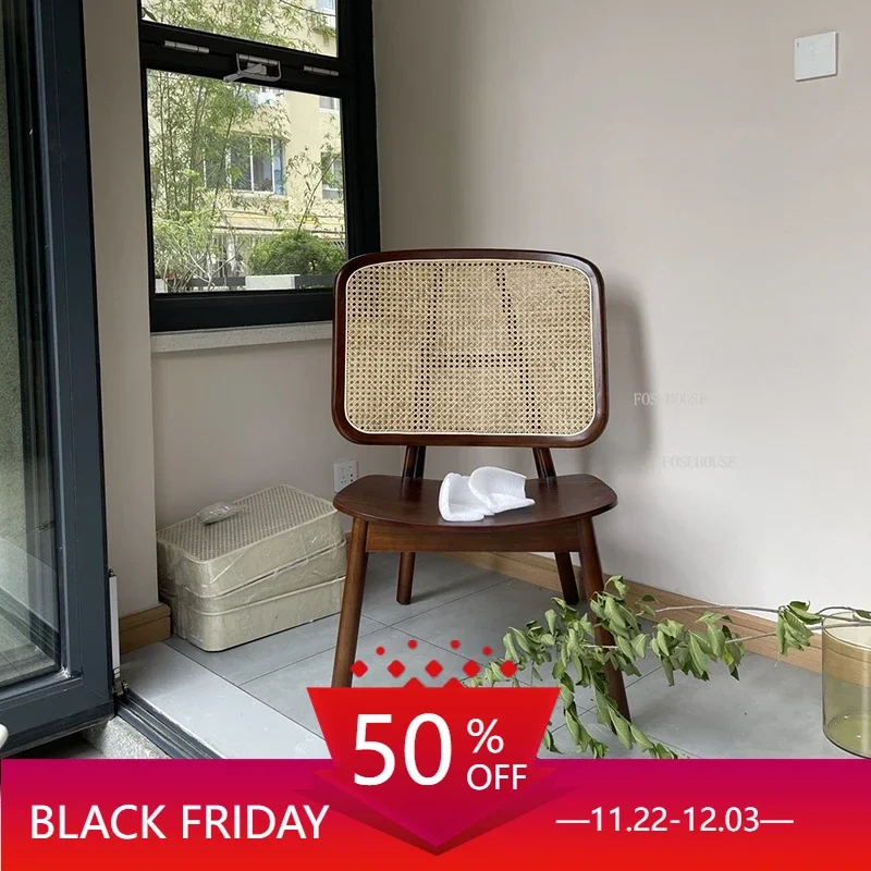 Nordic Rattan Living Room Chairs Retro Balcony Back Single Sofa Chair Living Room Solid Wood Lazy Leisure Sofa Home Furniture
Nordic Rattan Living Room Chairs Retro Balcony Back Single Sofa Chair Living Room Solid Wood Lazy Leisure Sofa Home Furniture