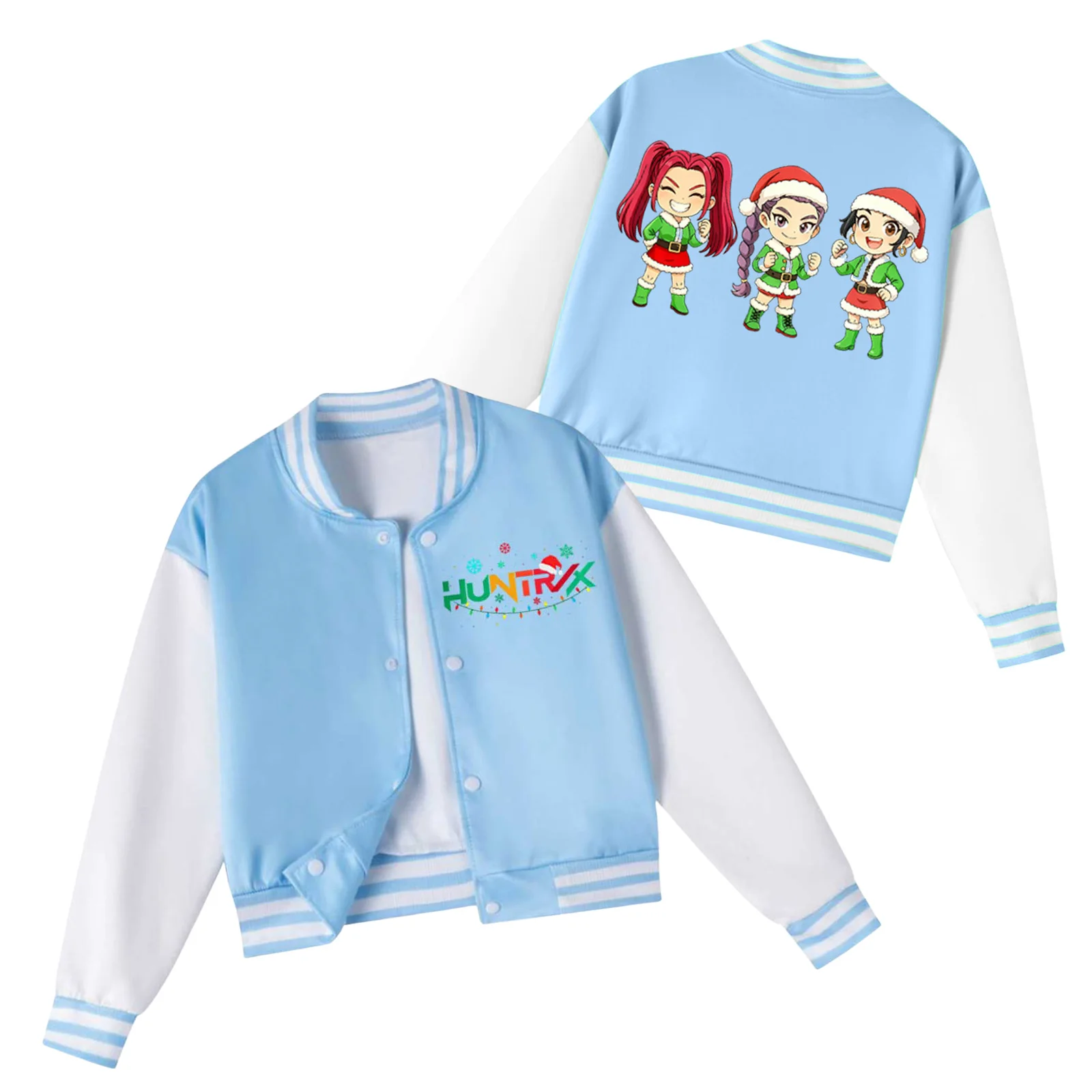 Kpop Demon Hunters Coats 2025 Toddler Baby Boy Girl Baseball Jacket Print Color Block Button Letterman Christmas Coat 아동외투
Kpop Demon Hunters Coats 2025 Toddler Baby Boy Girl Baseball Jacket Print Color Block Button Letterman Christmas Coat 아동외투