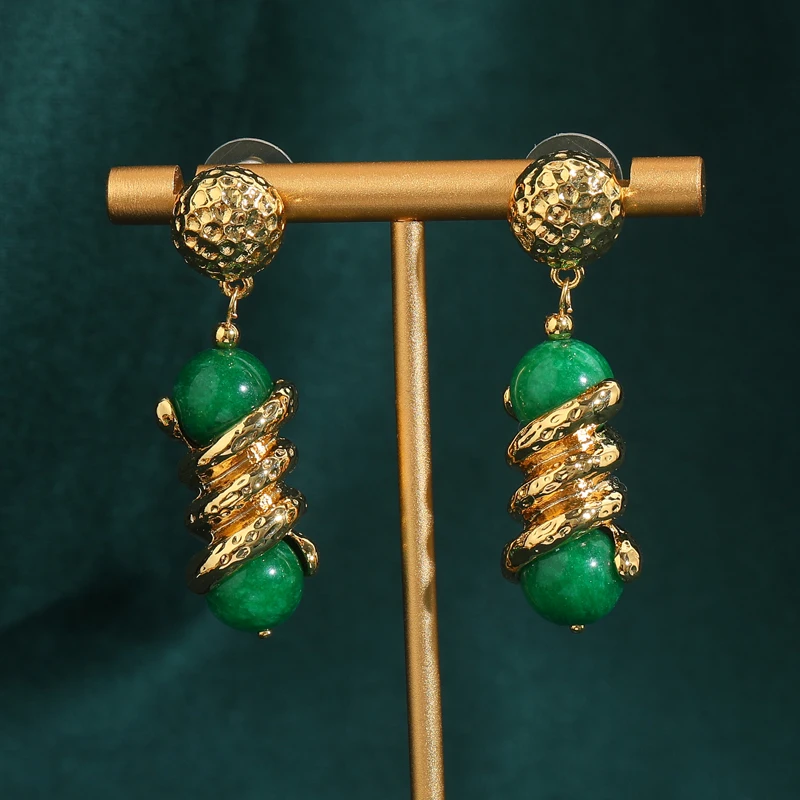 New Chinese Style Natural Glass Handmade Bead Red Glass Dangle Earrings for Women Big Earrings Copper Trending Jewelry 2024
New Chinese Style Natural Glass Handmade Bead Red Glass Dangle Earrings for Women Big Earrings Copper Trending Jewelry 2024