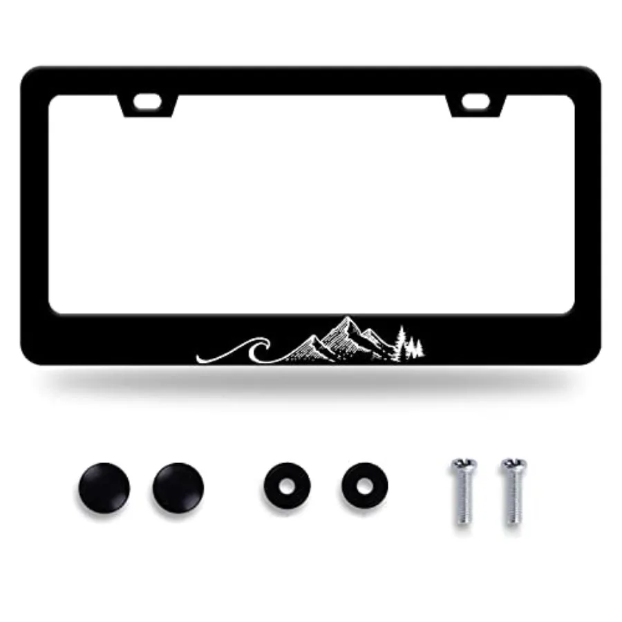 Waves License Plate Frame Ocean Wave Mountains License Plate Stainless Steel Parts Funny License Plate Decorative with Screws S
Waves License Plate Frame Ocean Wave Mountains License Plate Stainless Steel Parts Funny License Plate Decorative with Screws S