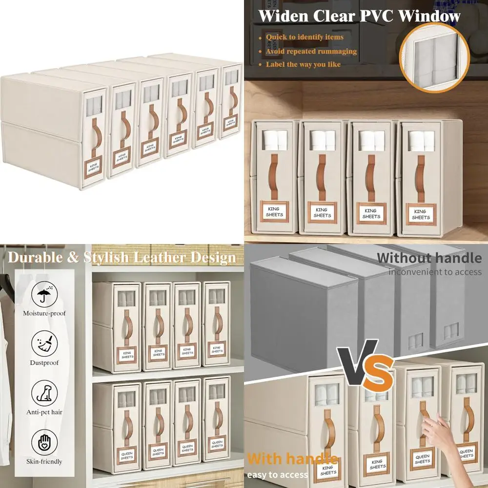 King Size Foldable Bed Sheet Organizer with Handle for Linen Storage and Duvet Covers (Beige)
King Size Foldable Bed Sheet Organizer with Handle for Linen Storage and Duvet Covers (Beige)