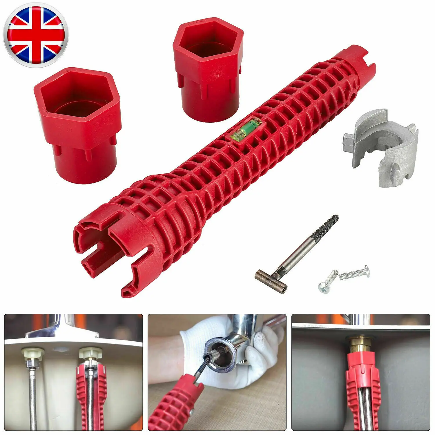 8 In1 Sink Faucet Wrench Plumbing Repair Tool Multi-Function Tap Plumbing Spanner Bathroom Kitchen Water Pipe Installation Tool