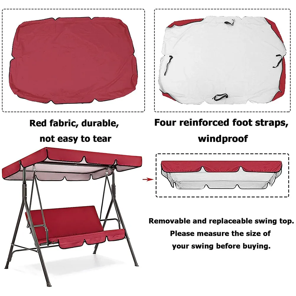 2Pcs Chair Cover Kit Swing Bench Set Shade Sun Sun Shade Swing Accessories Waterproof Canopy Chair Cover Parts
2Pcs Chair Cover Kit Swing Bench Set Shade Sun Sun Shade Swing Accessories Waterproof Canopy Chair Cover Parts