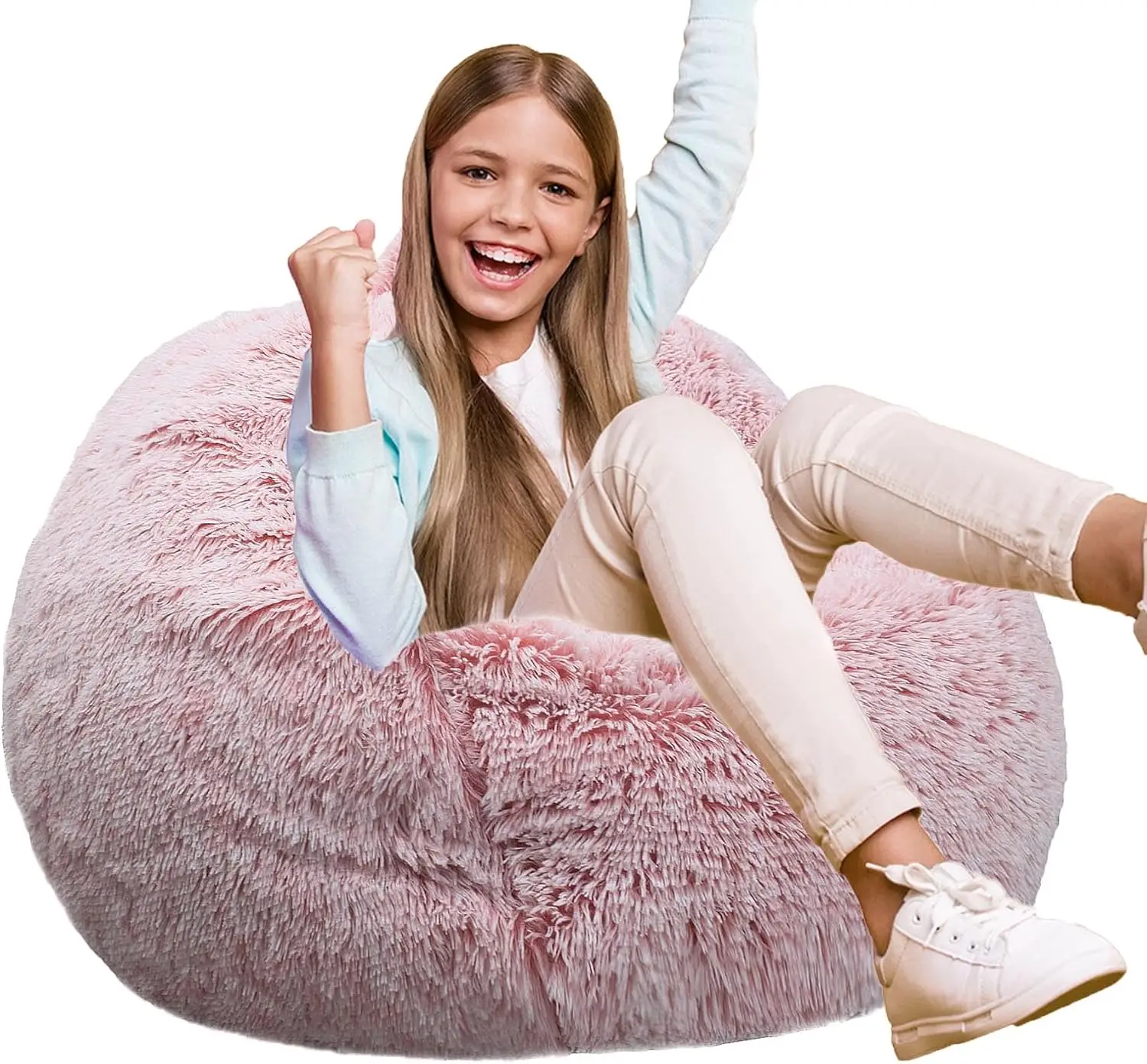 Soft Round Bean Bag Chair for Kids Teens Faux Fur Ultra Cozy Playroom Living Room Bedroom
Soft Round Bean Bag Chair for Kids Teens Faux Fur Ultra Cozy Playroom Living Room Bedroom