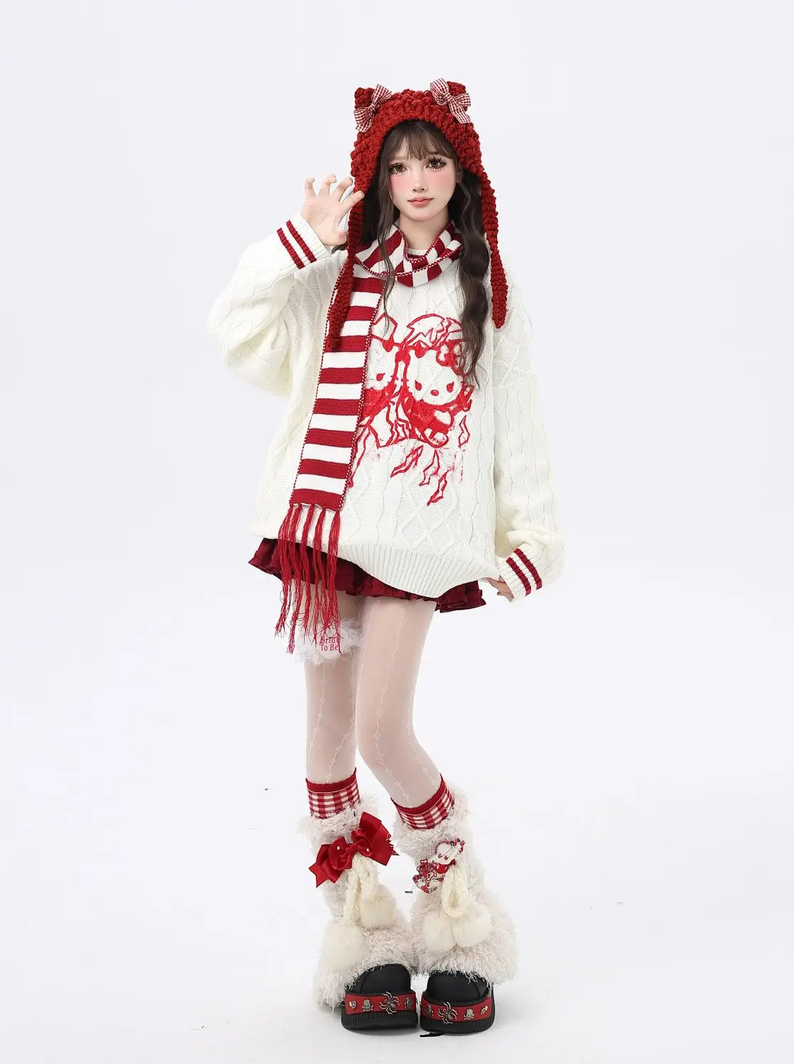 Sweet Sle Oversized round Ne Soft Cozy Autumn Winter Knitted Sweater Electronic Cartoon Print Comfortable Long Sve...
Sweet Sle Oversized round Ne Soft Cozy Autumn Winter Knitted Sweater Electronic Cartoon Print Comfortable Long Sve...