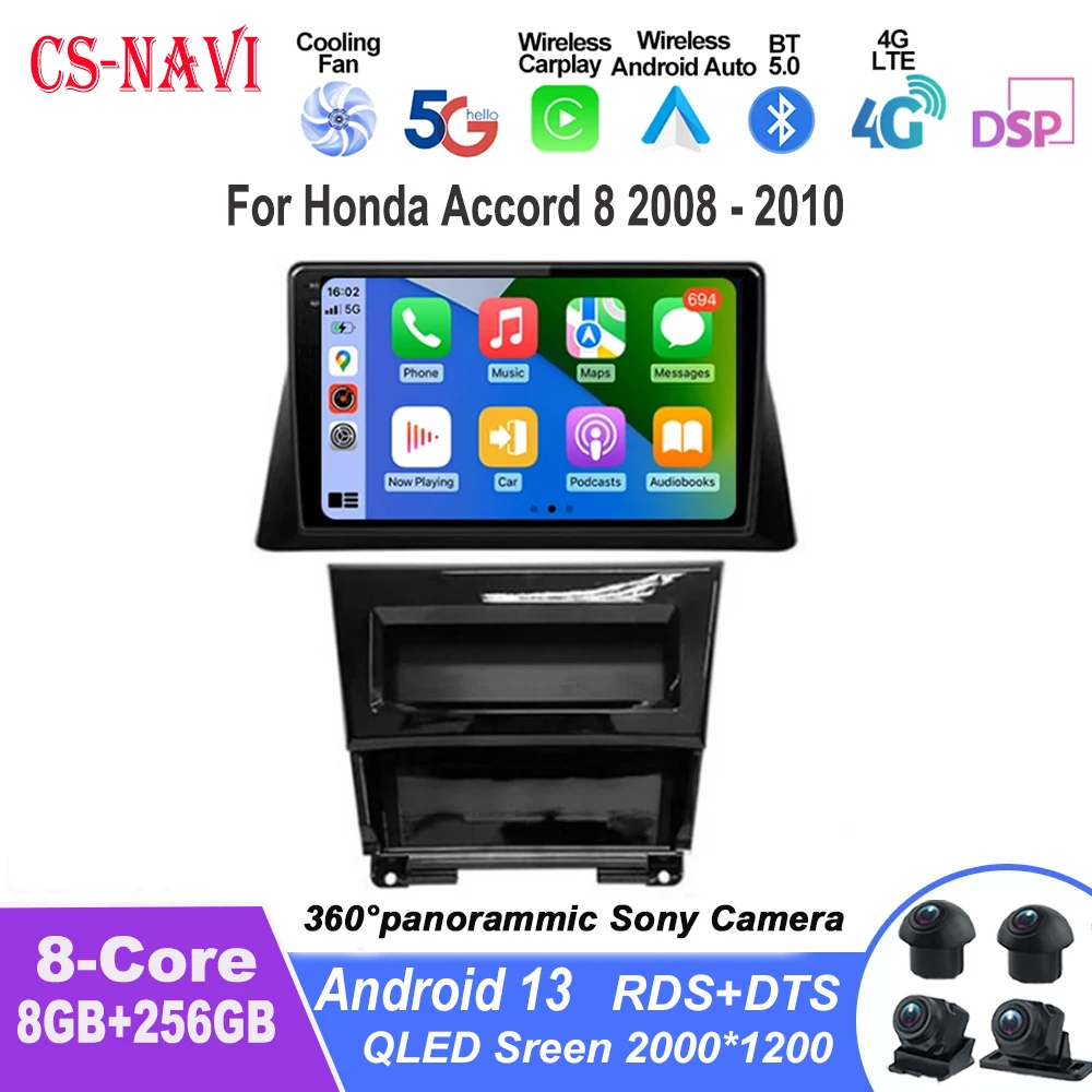 Android 13 Car Multimedia Player For Honda Accord 8 2008 - 2010 Carplay Android Auto GPS Navigation Head Unit Autoradio Audio
Android 13 Car Multimedia Player For Honda Accord 8 2008 - 2010 Carplay Android Auto GPS Navigation Head Unit Autoradio Audio