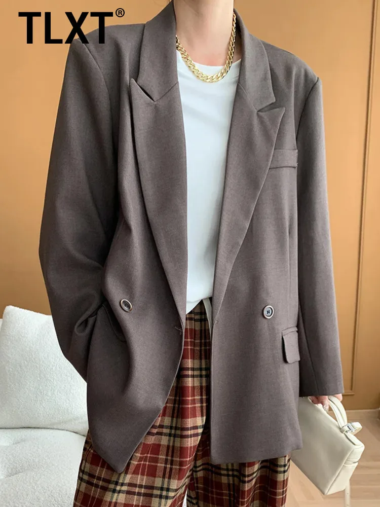 TLXT Elegant Women's Minimalist Solid Blazer Lapel Double Breasted Long Sleeve Commute Coats Female Summer 2025 New XK1272
TLXT Elegant Women's Minimalist Solid Blazer Lapel Double Breasted Long Sleeve Commute Coats Female Summer 2025 New XK1272