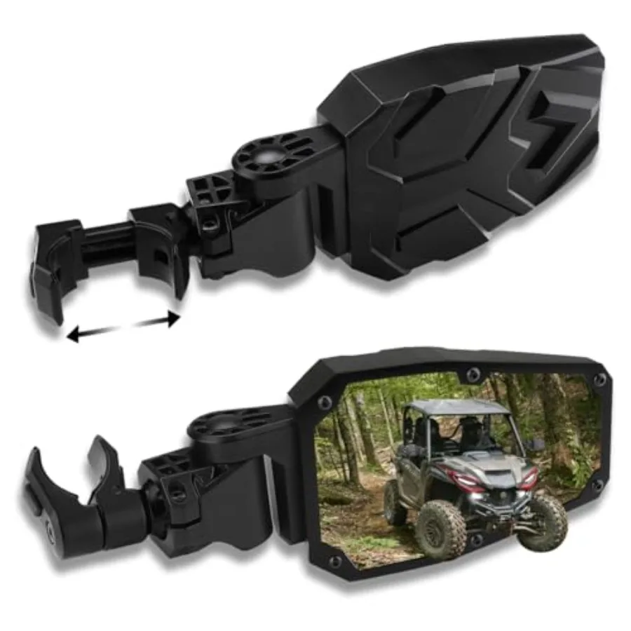 UTV Side MirrorsUTV Mirror Automatic Folding and Resetting in The Event of Collision Fits 1.5"-2"Roll Bars Compatible with Pola
UTV Side MirrorsUTV Mirror Automatic Folding and Resetting in The Event of Collision Fits 1.5"-2"Roll Bars Compatible with Pola