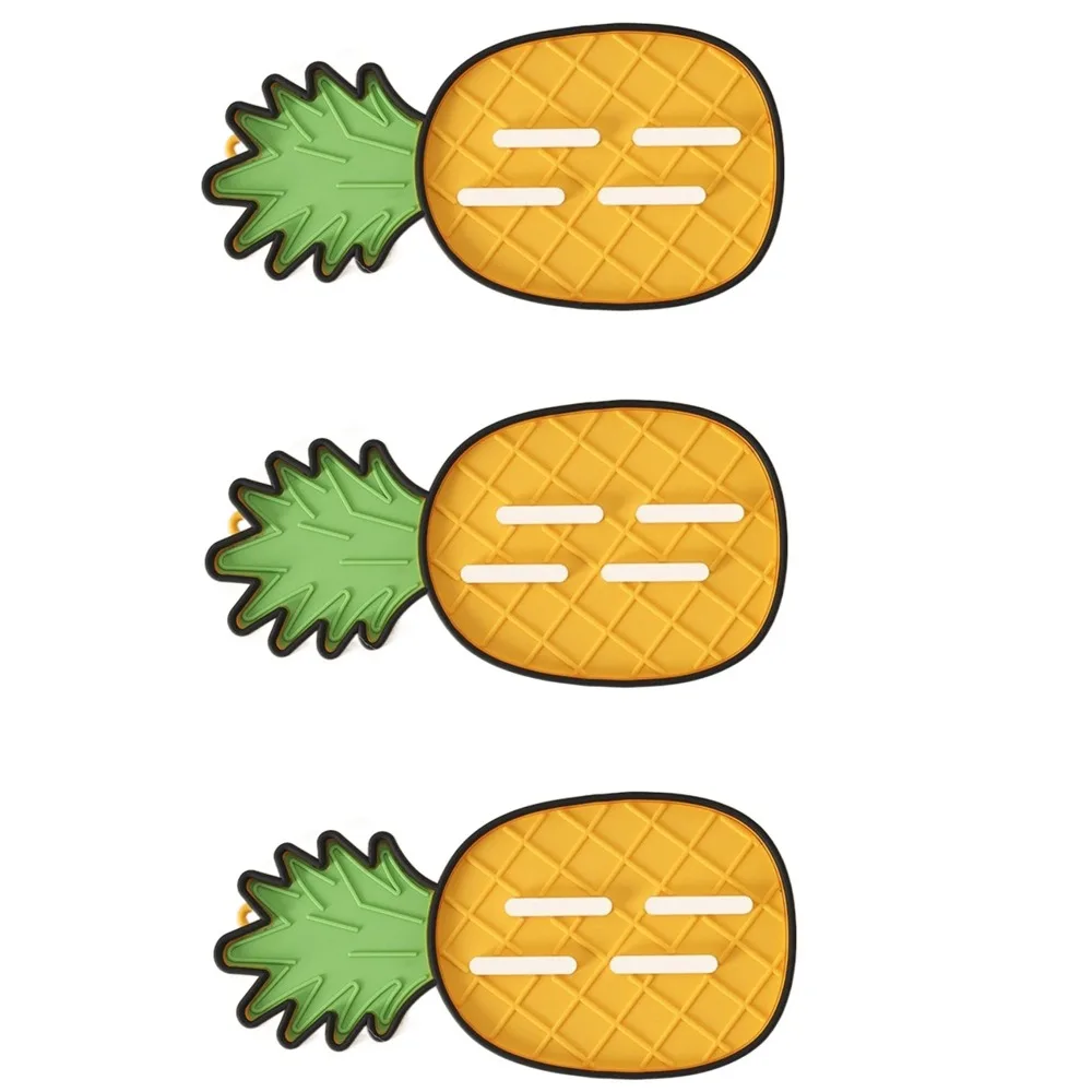 3pcs/set Silicone Pot Lid Storage Mat Cartoon Pineapple Shaped Kitchen Drain Pad Anti-Slip Heat-Resistant Cutting Board Mat
3pcs/set Silicone Pot Lid Storage Mat Cartoon Pineapple Shaped Kitchen Drain Pad Anti-Slip Heat-Resistant Cutting Board Mat