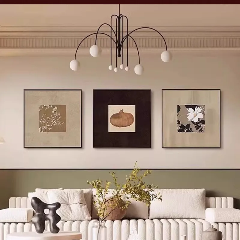 French retro decoration living room sofa background wall abstract canvas painting
French retro decoration living room sofa background wall abstract canvas painting