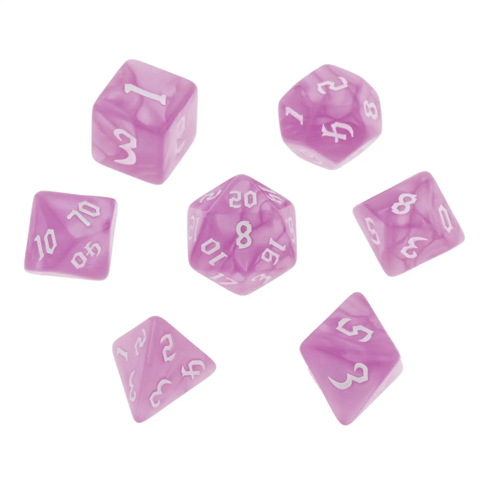 7Pcs Acrylic Digital Dices D3 D4 D6 D8 D10 D12 D20 Different Numbers Engraved
7Pcs Acrylic Digital Dices D3 D4 D6 D8 D10 D12 D20 Different Numbers Engraved