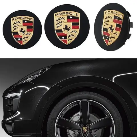 4pcs 65mm 76mm Porsche wheel hub center protective cap replacement cover suitable for Panamera Cayenne 911 Maca 718 918 taycan