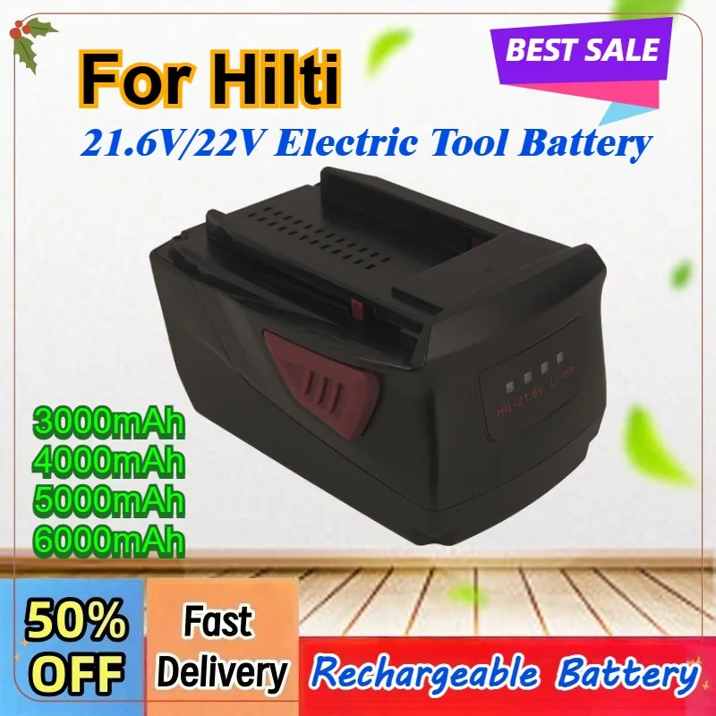 High Quality 21.6V 3.0Ah-6.0Ah Replace Lithium-Ion Battery For Hilti 21.6V 22V Cordless Tools For Hilti B18/B22 22V Power Tools
High Quality 21.6V 3.0Ah-6.0Ah Replace Lithium-Ion Battery For Hilti 21.6V 22V Cordless Tools For Hilti B18/B22 22V Power Tools