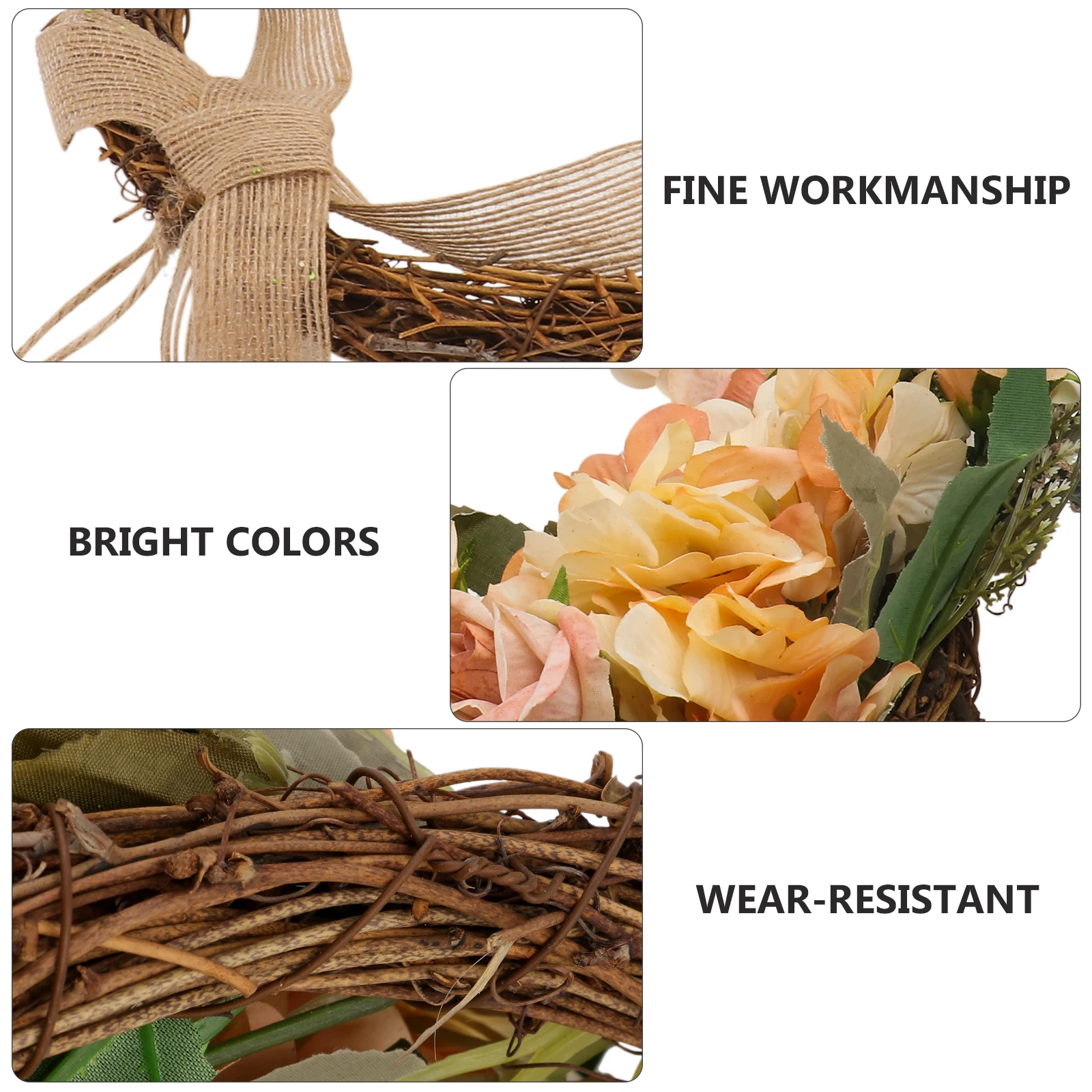 1pc Lifelike Artificial Hydrangea Wreath Wood Decorative Party Garland Door Hanging Wall Mounted Emulation Wreath
1pc Lifelike Artificial Hydrangea Wreath Wood Decorative Party Garland Door Hanging Wall Mounted Emulation Wreath