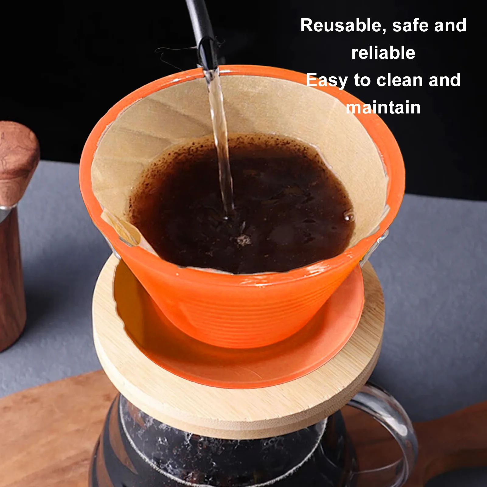Pour Over Coffee Dripper Sturdy PP Reusable Coffee Brewing Filter Cone Cup with Base for Home Kitchen Coffee Brewing Filter Cone
Pour Over Coffee Dripper Sturdy PP Reusable Coffee Brewing Filter Cone Cup with Base for Home Kitchen Coffee Brewing Filter Cone