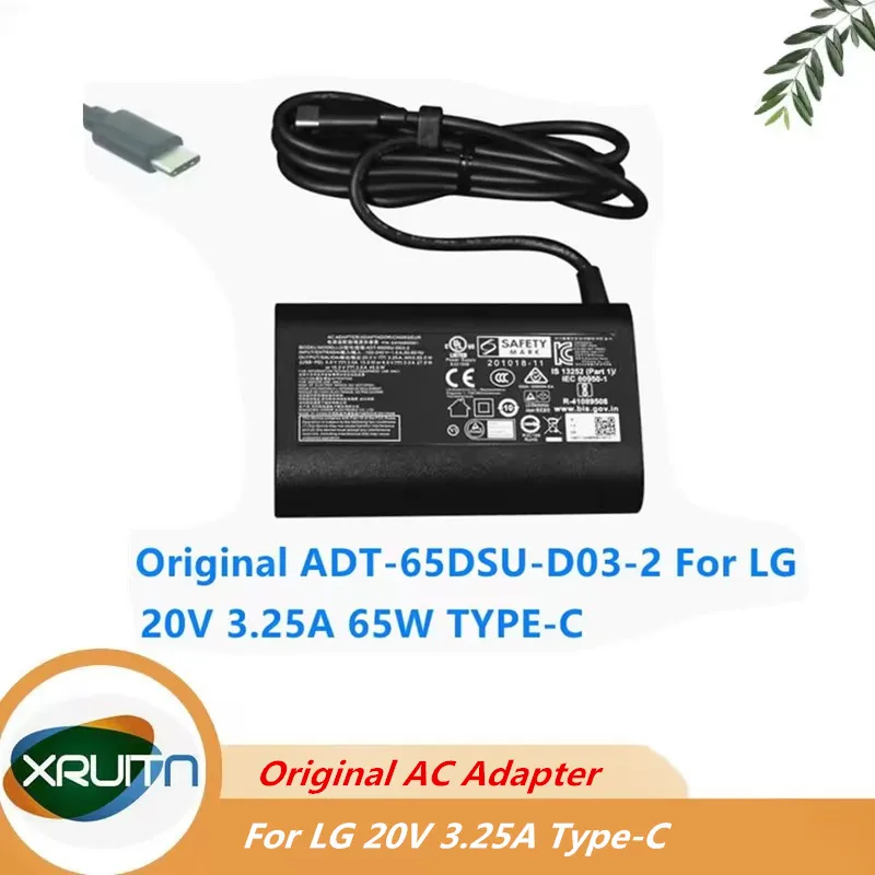 Original AC Adapter Charger For LG 20V 3.25A 65W TYPE-C ADT-65DSU-D03-2 15Z90Q 17Z90Q 14Z90P 16Z90P 17Z90P Laptop Power Supply
Original AC Adapter Charger For LG 20V 3.25A 65W TYPE-C ADT-65DSU-D03-2 15Z90Q 17Z90Q 14Z90P 16Z90P 17Z90P Laptop Power Supply