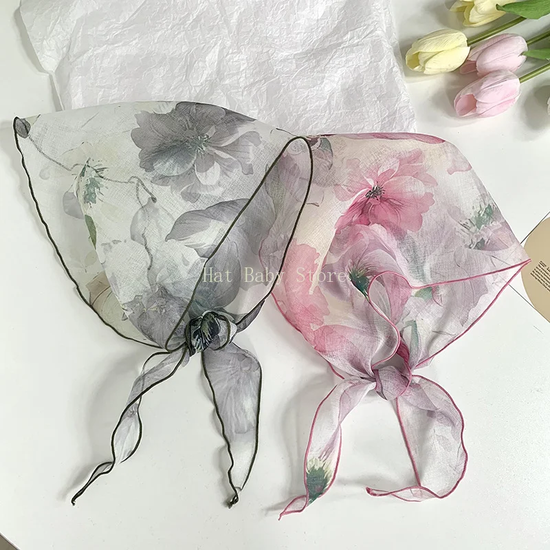 Triangle Scarf, Scarf, Women's Silk Scarf, Hanfu with Tulle Ink-dyed Wind Headscarf, Headband, Hair Tie, Streamer Hairband Tria
Triangle Scarf, Scarf, Women's Silk Scarf, Hanfu with Tulle Ink-dyed Wind Headscarf, Headband, Hair Tie, Streamer Hairband Tria