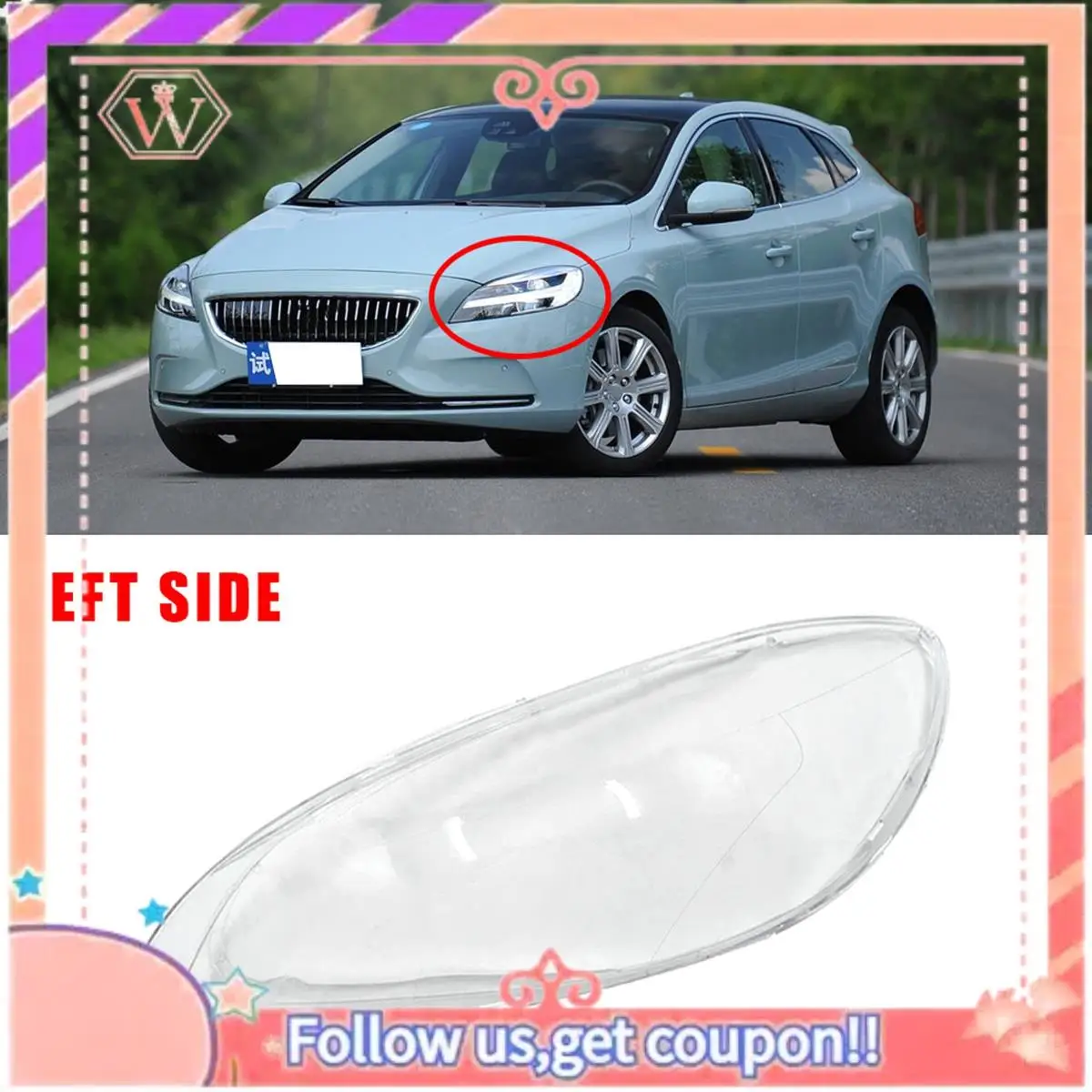 Durable For -Volvo V40 2013-2019 Right Headlight Cover Glasses Lamp Shade Headlight Shell Cover Lens
Durable For -Volvo V40 2013-2019 Right Headlight Cover Glasses Lamp Shade Headlight Shell Cover Lens