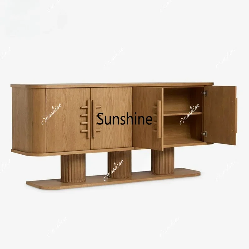 Medieval style solid wood homestay light luxury dining side cabinet
Medieval style solid wood homestay light luxury dining side cabinet