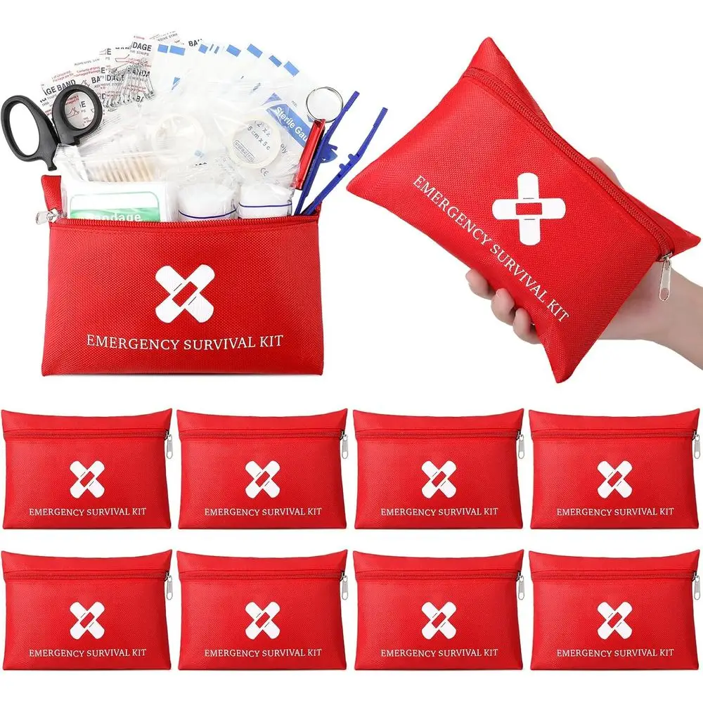 Compact 10-Pack First Aid Kits for Home, Car, Outdoors, and Travel with 91 Essential Items per Bag
Compact 10-Pack First Aid Kits for Home, Car, Outdoors, and Travel with 91 Essential Items per Bag