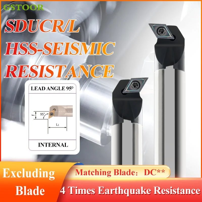 H08K-SDUCR07 High Speed Steel SDUCR11 Internal Turning Toolholder H10K/H16Q/H20R/H25S/H32T HSS Boring Cutter Arbor For DCMT
H08K-SDUCR07 High Speed Steel SDUCR11 Internal Turning Toolholder H10K/H16Q/H20R/H25S/H32T HSS Boring Cutter Arbor For DCMT
