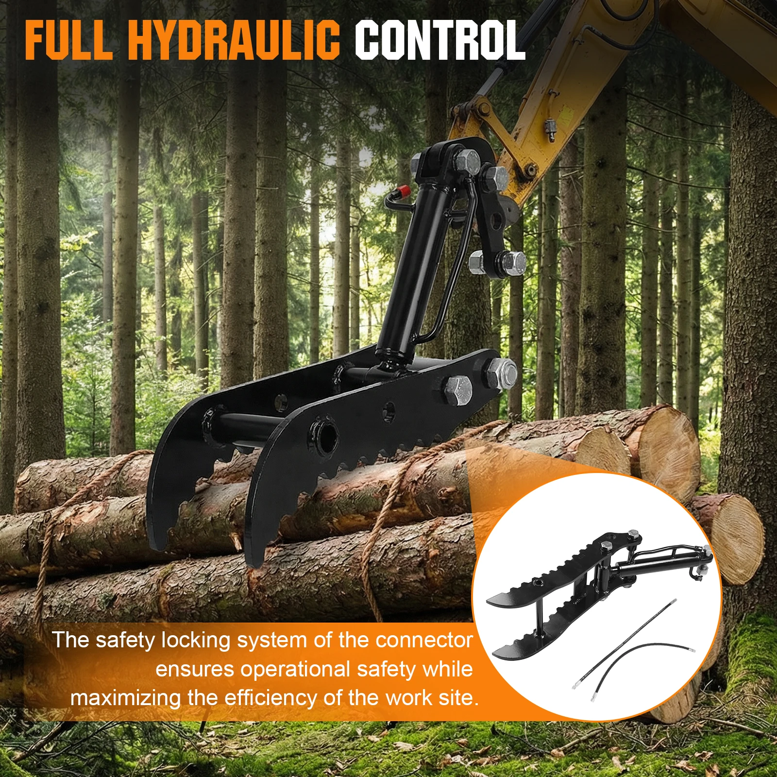 Heavy Duty Hydraulic Thumb with Quick Coupler Kit for 1-3 Ton Small Digger Metal Grab Clip Thumb 160mm Pin Connection W/2 Hose
Heavy Duty Hydraulic Thumb with Quick Coupler Kit for 1-3 Ton Small Digger Metal Grab Clip Thumb 160mm Pin Connection W/2 Hose