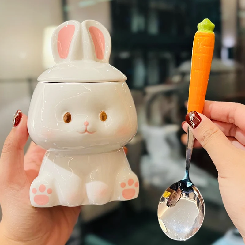 Japanese Cartoon Ceramic Rabbit Mugs for Girls, Tea and Coffee Mugs, Creative Gift for Lovers, Tea Cups, Funny Gift
Japanese Cartoon Ceramic Rabbit Mugs for Girls, Tea and Coffee Mugs, Creative Gift for Lovers, Tea Cups, Funny Gift