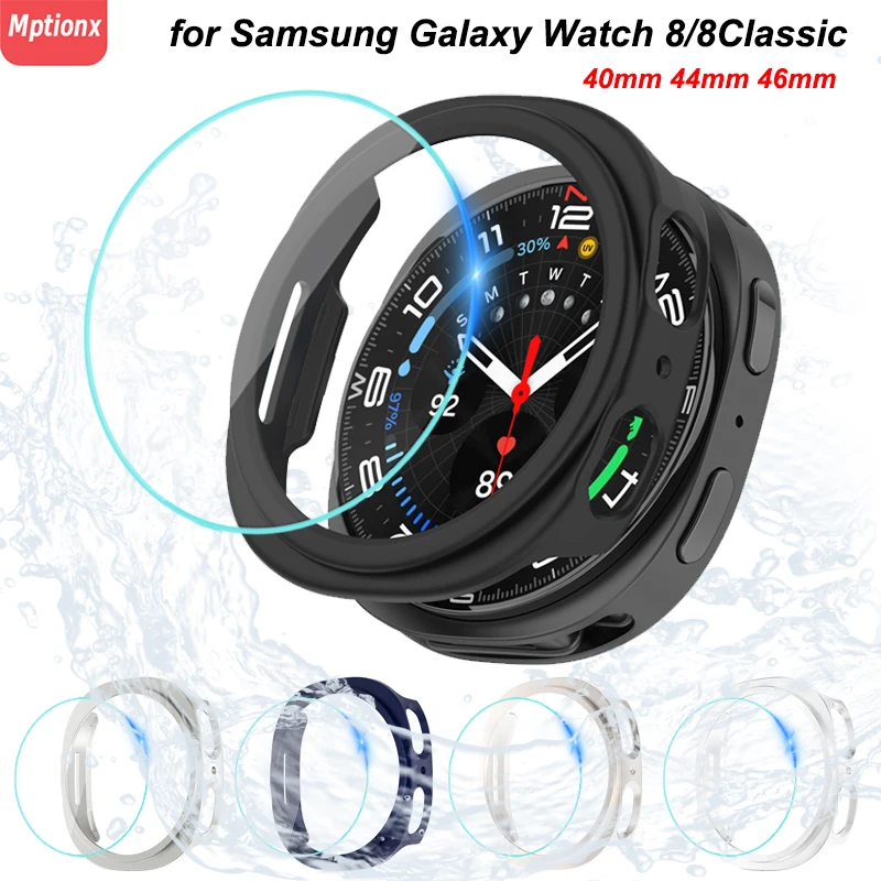 Glass+Case for Samsung Galaxy Watch 8 44mm 40mm Waterproof PC Hard Bumper Frame Galaxy Watch 8 Calssic 46 Cover+Screen Protector
Glass+Case for Samsung Galaxy Watch 8 44mm 40mm Waterproof PC Hard Bumper Frame Galaxy Watch 8 Calssic 46 Cover+Screen Protector