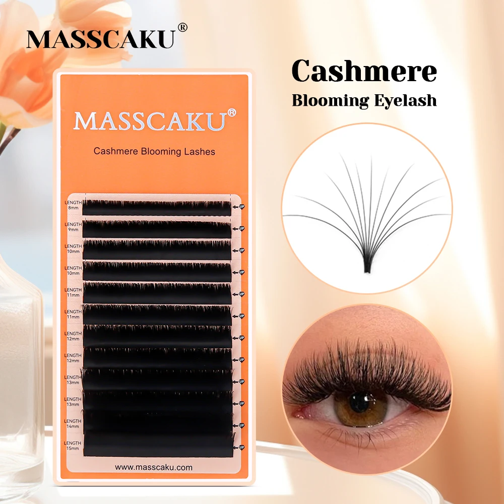 New Arrival Cashmere Matte Fast Bloom Eyelash Extension 0.07mm Thickness Matte Black Easy Fanning Volume Mega Lashes by MASSCAKU 
New Arrival Cashmere Matte Fast Bloom Eyelash Extension 0.07mm Thickness Matte Black Easy Fanning Volume Mega Lashes by MASSCAKU