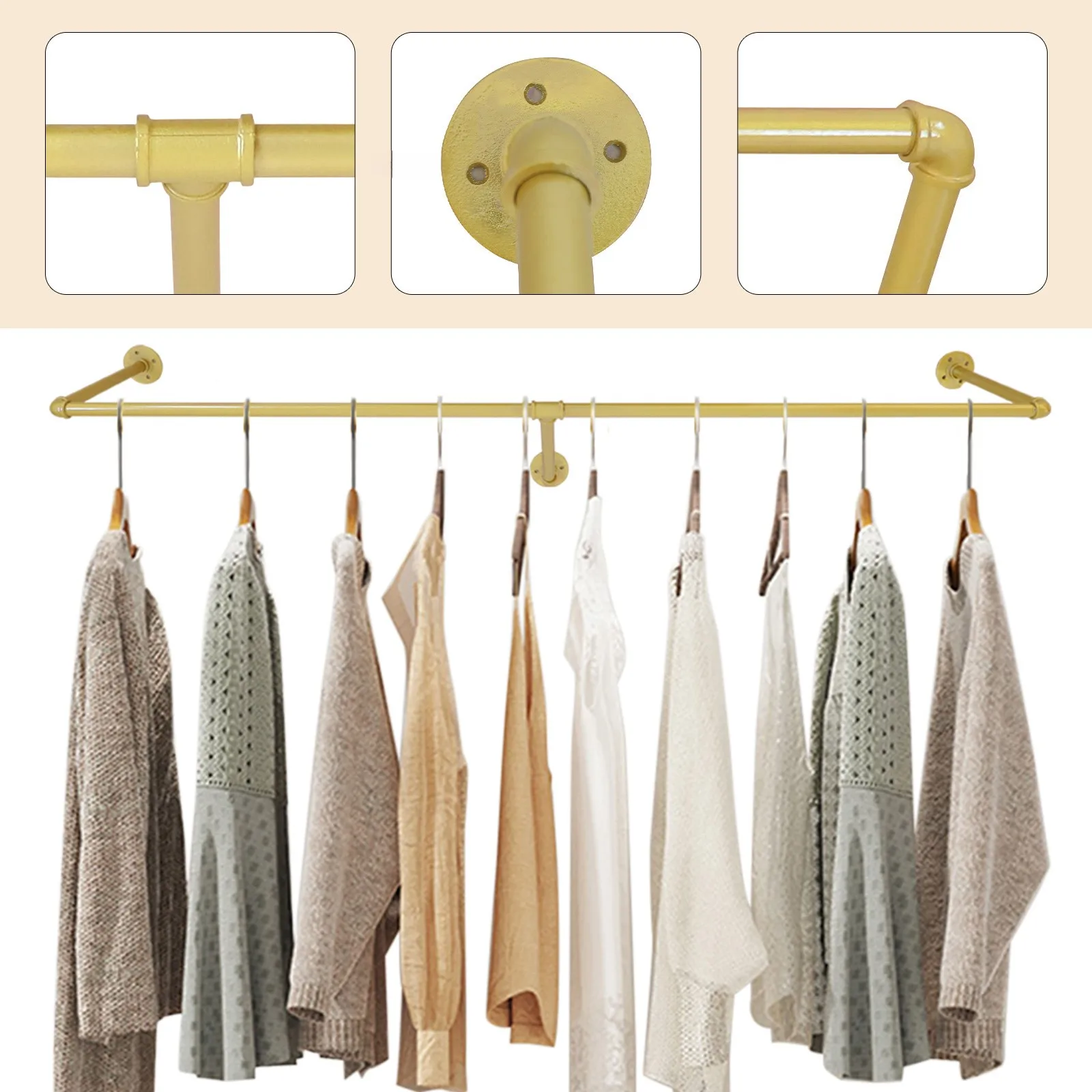 Clothing Rack Wall Mounted Garment Rack Hanging Clothes Rack High Stability Clothing Display Rack for Clothing Stores, etc.
Clothing Rack Wall Mounted Garment Rack Hanging Clothes Rack High Stability Clothing Display Rack for Clothing Stores, etc.