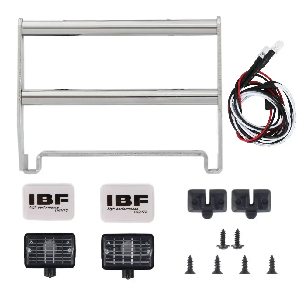 Металлический передний бампер из нержавеющей стали со светодиодной подсветкой для TRX-4 Bronco 1:10 RC Гусеничный автомобиль 
Металлический передний бампер из нержавеющей стали со светодиодной подсветкой для TRX-4 Bronco 1:10 RC Гусеничный автомобиль