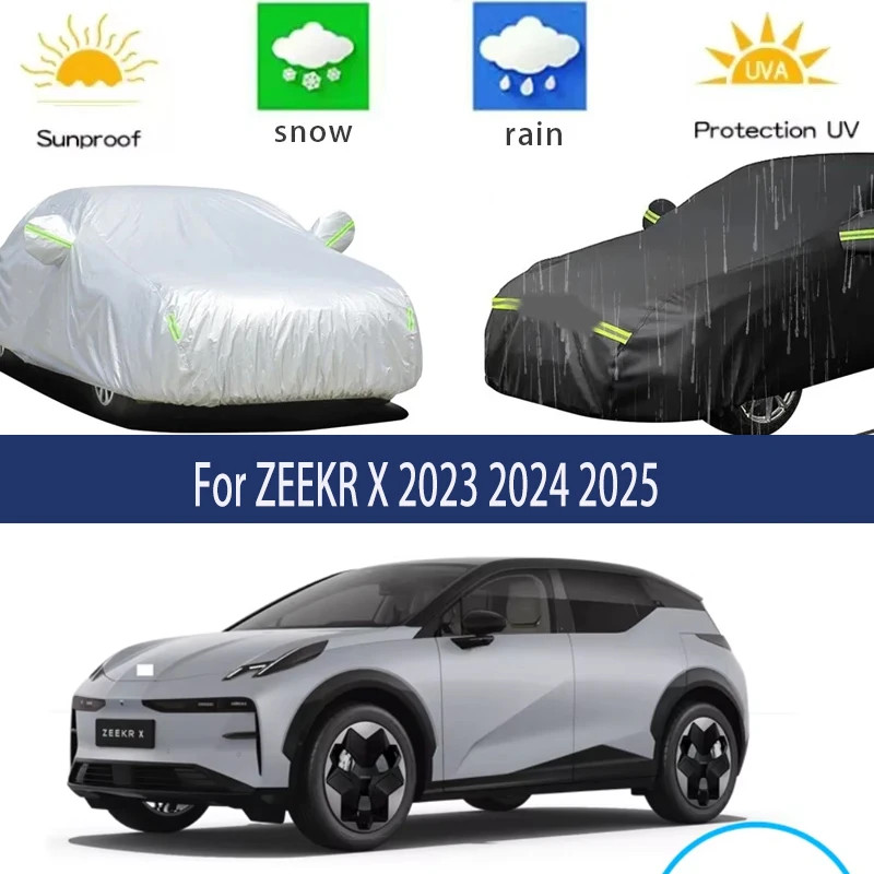 For ZEEKR X 2023 2024 2025 Full Car Covers Outdoor Sun Anti UV Rain Snow Dust Protection Oxford Cloth Accessories
For ZEEKR X 2023 2024 2025 Full Car Covers Outdoor Sun Anti UV Rain Snow Dust Protection Oxford Cloth Accessories